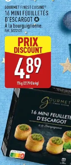 ALDI GOURMET FINEST CUISINE 16 mini feuilletés d'escargot offre