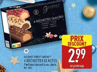 ALDI GOURMET FINEST CUISINE 6 bûchettes glacées offre