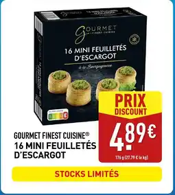 ALDI GOURMET FINEST CUISINE 16 mini feuilletés d'escargot offre