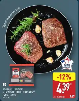 ALDI ST-CLÉMENT LE VOLAILLER 2 pavés de bœuf marines offre
