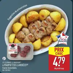 ALDI ST-CLÉMENT LE BOUCHER 4 paupiettes lardées offre