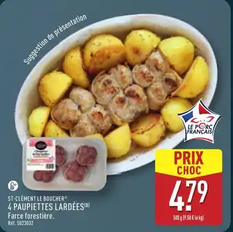 ALDI ST-CLÉMENT LE BOUCHER 4 paupiettes lardées offre
