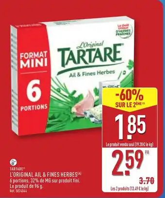 ALDI TARTARE L'original ail & fines herbes offre