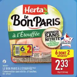 ALDI HERTA Le bon paris à l'étouffée offre