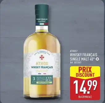 ALDI ATHOS Whisky français single malt 40° offre