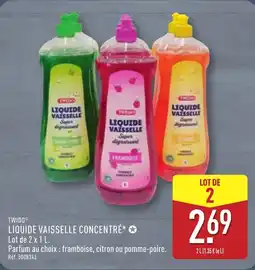 ALDI TWIDO Liquide vaisselle concentré offre