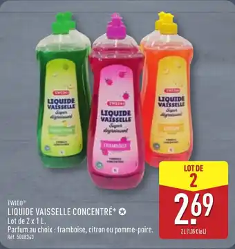 ALDI TWIDO Liquide vaisselle concentré offre