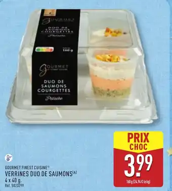 ALDI GOURMET FINEST CUISINE Verrines duo de saumons offre