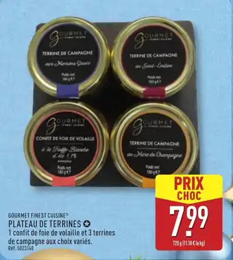 ALDI GOURMET FINEST CUISINE Plateau de terrines offre