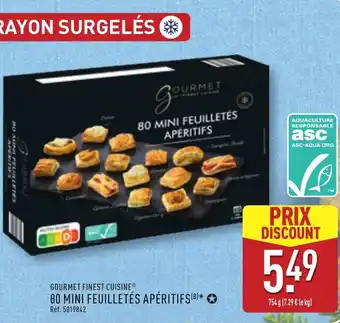 ALDI GOURMET FINEST CUISINE 80 mini feuilletés apéritifs offre