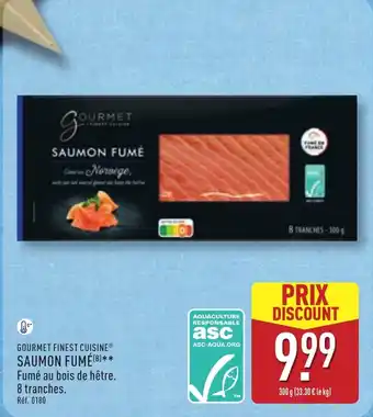 ALDI GOURMET FINEST CUISINE Saumon fume offre