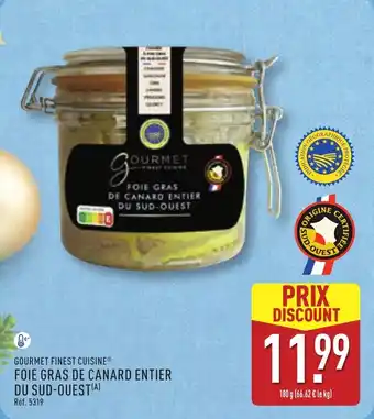 ALDI GOURMET FINEST CUISINE Foie gras de canard entier du sud-ouest offre