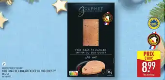 ALDI GOURMET FINEST CUISINE Foie gras de canard entier du sud-ouest offre