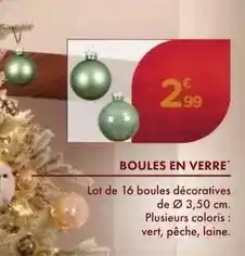 Point Vert Boules en verre offre