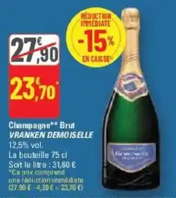 G20 Champagne brut vranken demoiselle offre