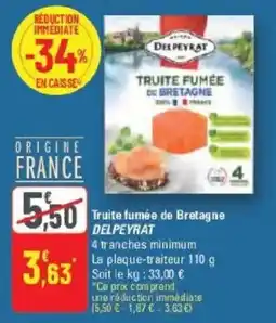G20 Truite fumée de bretagne delpeyrat offre
