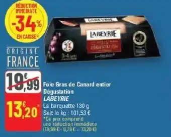 G20 Foie gras de canard entier dégustation labeyrie offre