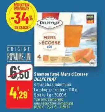 G20 Saumon fumé mers d'ecosse delpeyrat offre