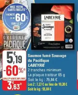 G20 Saumon fumé sauvage du pacifique labeyrie offre
