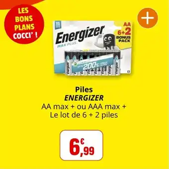 Coccinelle Supermarché Piles energizer offre