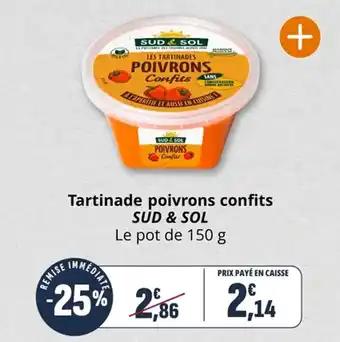 Coccinelle Supermarché Tartinade poivrons confits sud & sol offre