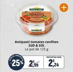 Coccinelle Supermarché Antipasti tomates confites sud & sol offre
