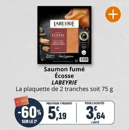 Coccinelle Supermarché Saumon fumé écosse labeyrie offre