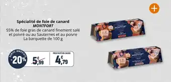 Coccinelle Supermarché Spécialité de foie de canard montfort offre