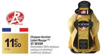 Carrefour Label rouge - chapon fermier offre