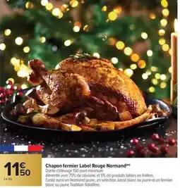 Carrefour Label rouge - chapon fermier normand offre