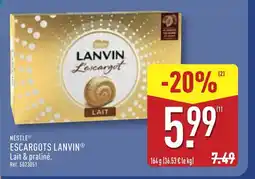 ALDI NESTLE Escargots lanvin offre