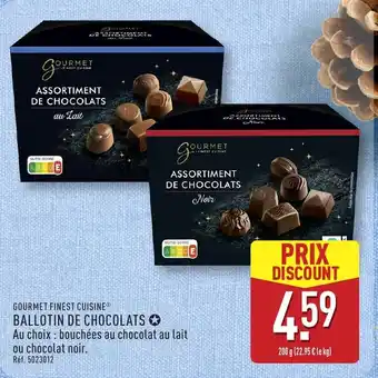 ALDI GOURMET FINEST CUISINE Ballotin de chocolats offre