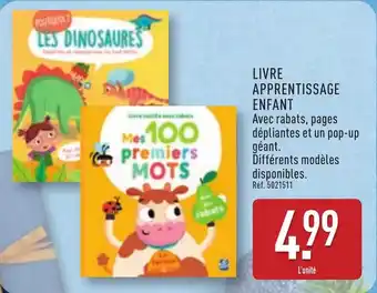 ALDI Livre apprentissage enfant offre