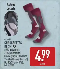 ALDI CRANE Chaussettes de ski offre