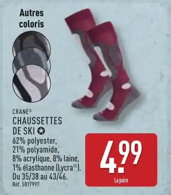 ALDI CRANE Chaussettes de ski offre