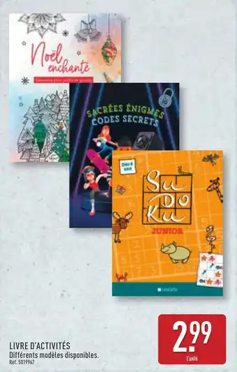 ALDI Livre d'activités offre