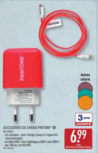 ALDI PANTONE Accessoires de charge offre