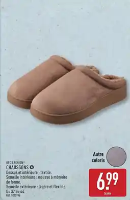 ALDI UP 2 FASHION Chaussons offre