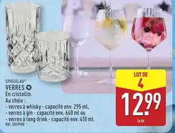 ALDI SPIEGELAU Verres offre