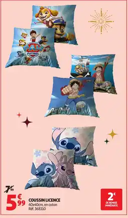 Auchan Coussin licence offre