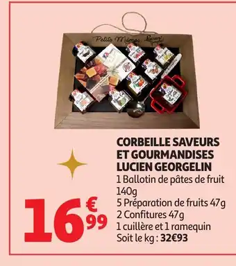 Auchan LUCIEN GEORGELIN Corbeille saveurs et gourmandises offre