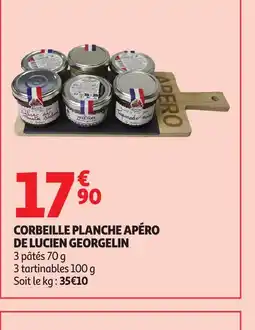 Auchan LUCIEN GEORGELIN Corbeille planche apéro offre
