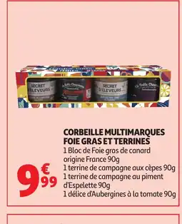 Auchan Corbeille multimarques foie gras et terrines offre