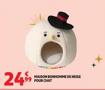 Auchan Maison bonhomme de neige pour chat offre