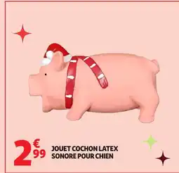 Auchan Jouet cochon latex sonore pour chien offre
