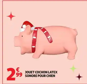 Auchan Jouet cochon latex sonore pour chien offre