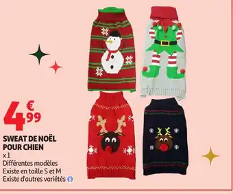 Auchan Sweat de noël pour chien offre