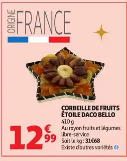 Auchan DACO BELLO Corbeille de fruits étoile offre