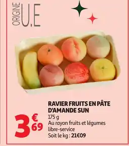 Auchan Ravier fruits en pâte d'amande sun offre