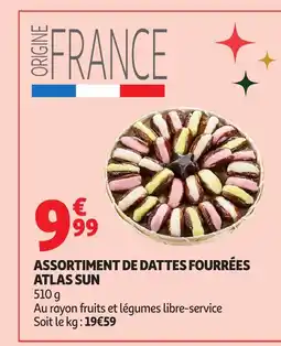 Auchan Assortiment de dattes fourrées atlas sun offre